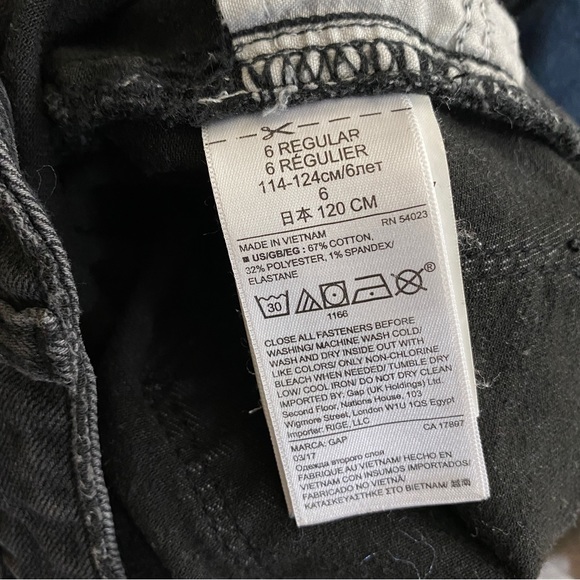 Gap Kids Sz 6 Super Skinny Jeans Black - Picture 7 of 7